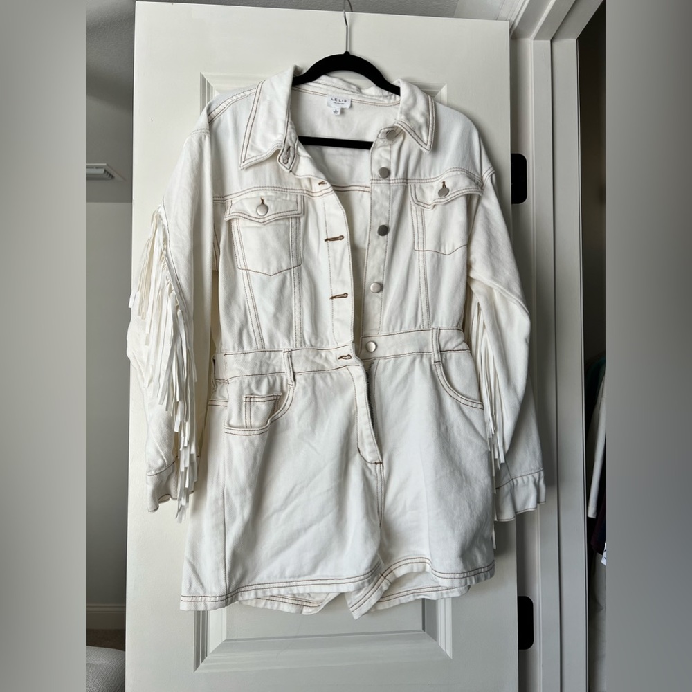 Fringe Button Up Romper